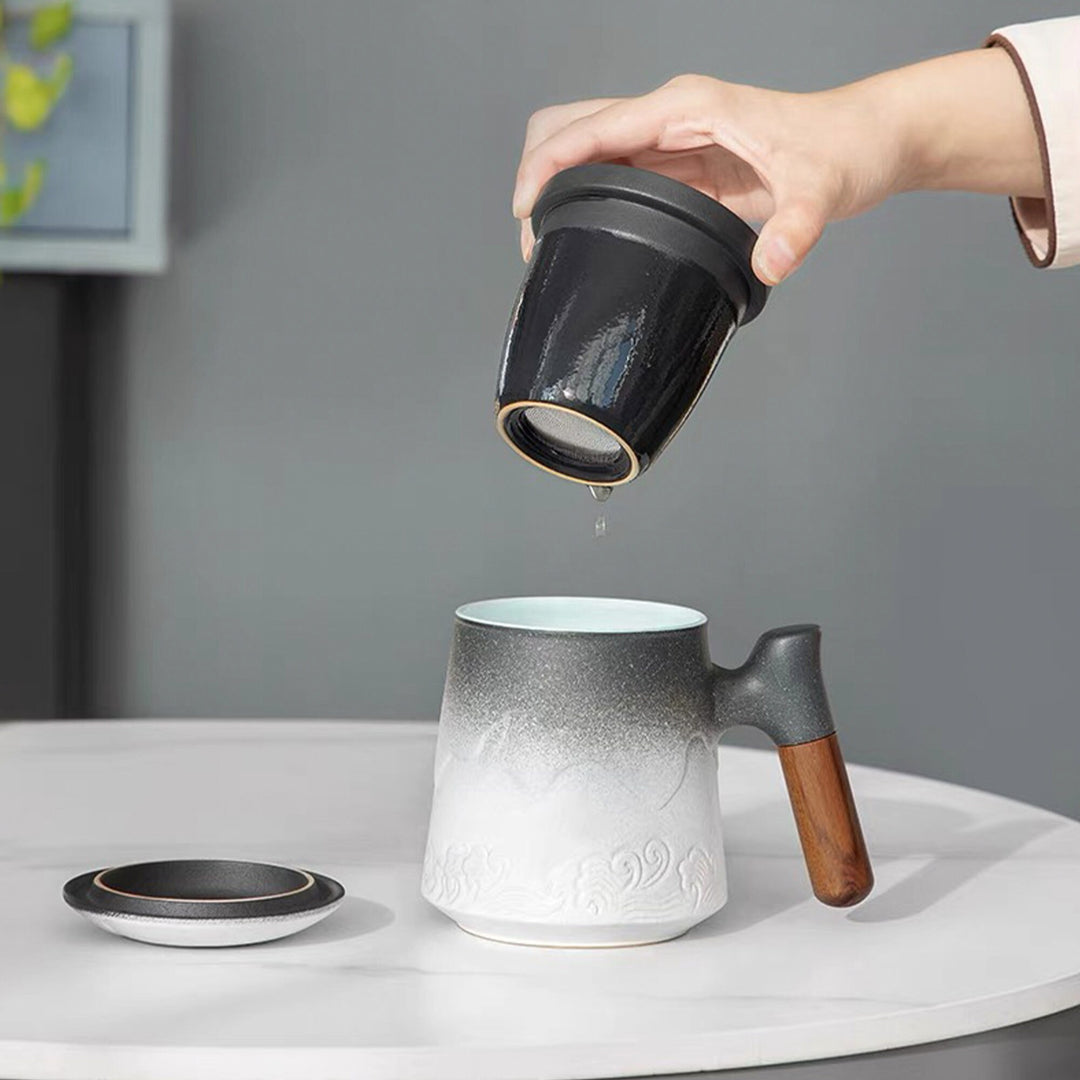 Japanese Hand-crafted tea mug with infuser - Teaware Space