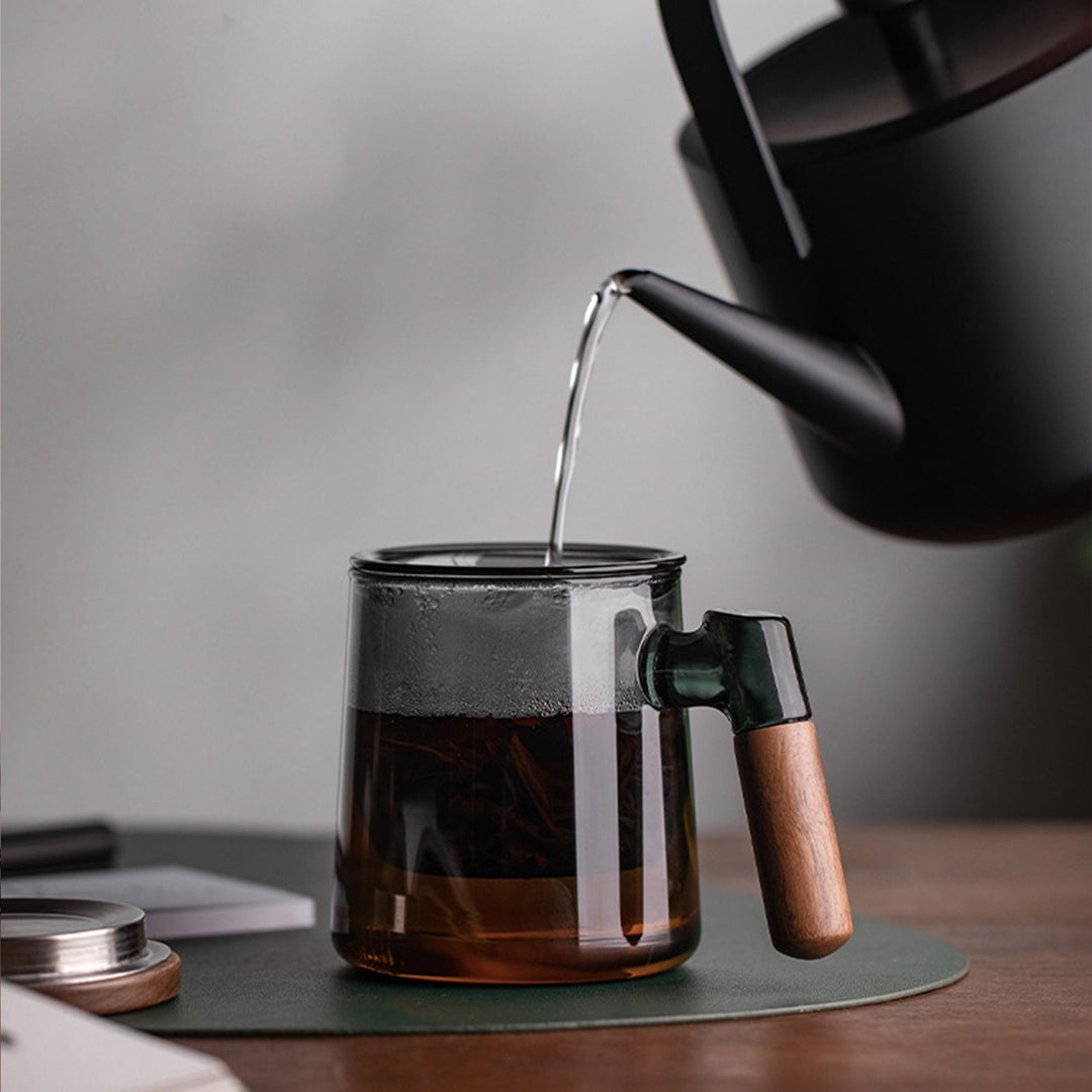 Japanese style 14.5oz Glass Tea mug with infuser - Teaware Space