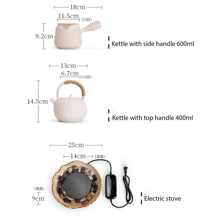 Multi-style Unique Tea kettle with electrick electric Stove set - Teaware Space
