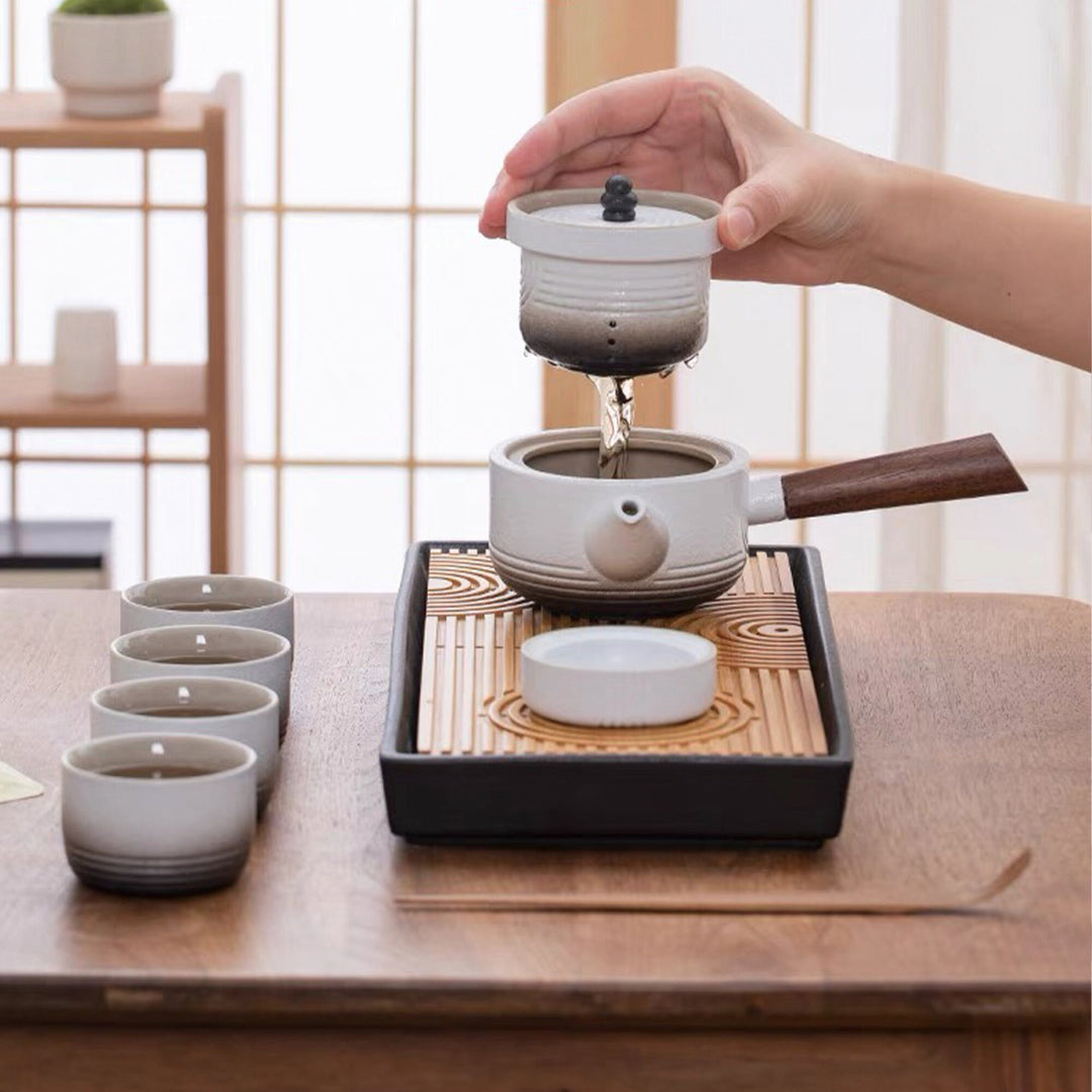 Personalized kungfu tea set with tray | 1 teapot, 4 cups set