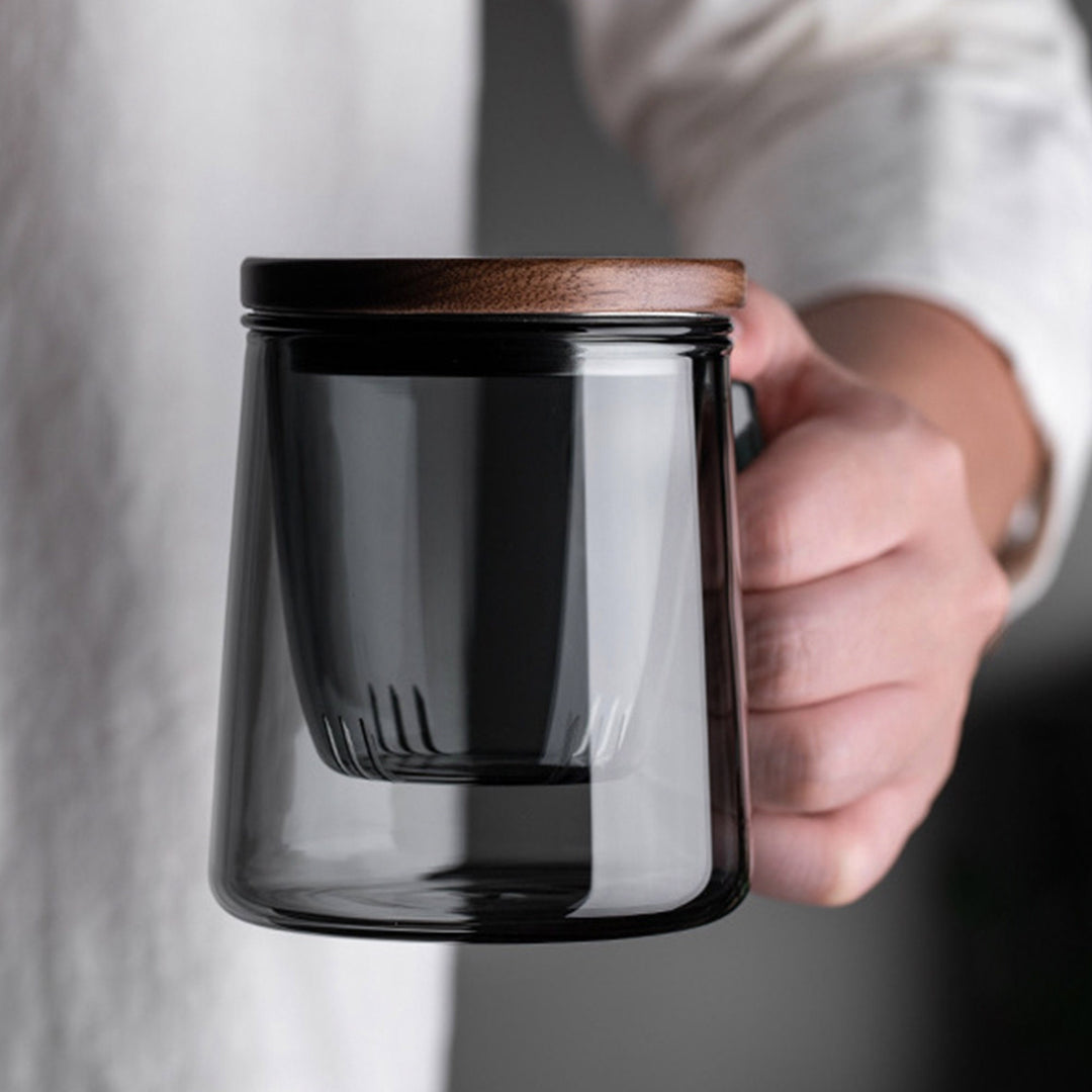 Japanese style 14.5oz Glass Tea mug with infuser - Teaware Space