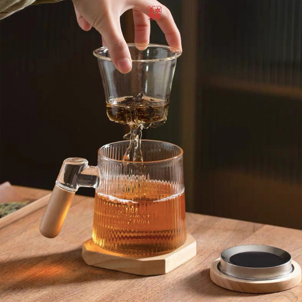 Multi-types Modern Glass Tea/coffee cup with saucer - Teaware Space
