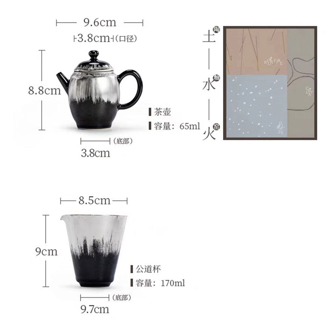 Hand-painted small kungfu teapot - Teaware Space