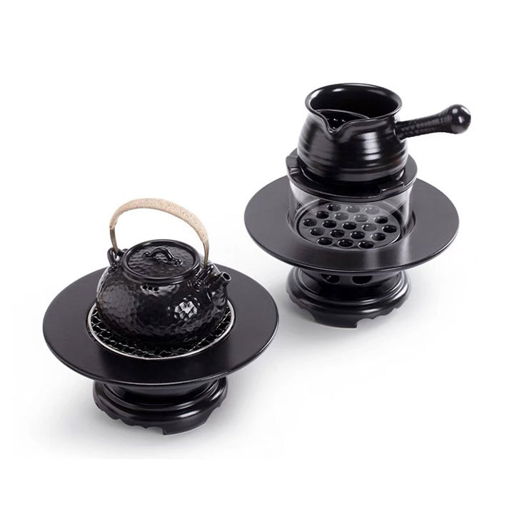 Unique Pottery Charcoal Stove and kettle set | Housewarming gift - Teaware Space
