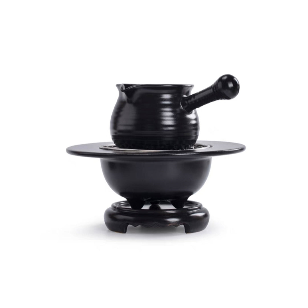 Unique Pottery Charcoal Stove and kettle set | Housewarming gift - Teaware Space