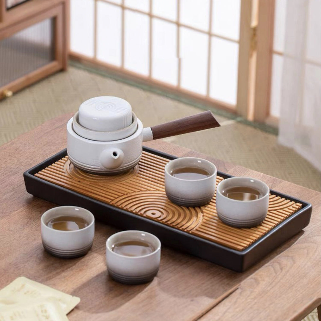 Personalized kungfu tea set with tray | 1 teapot, 4 cups set