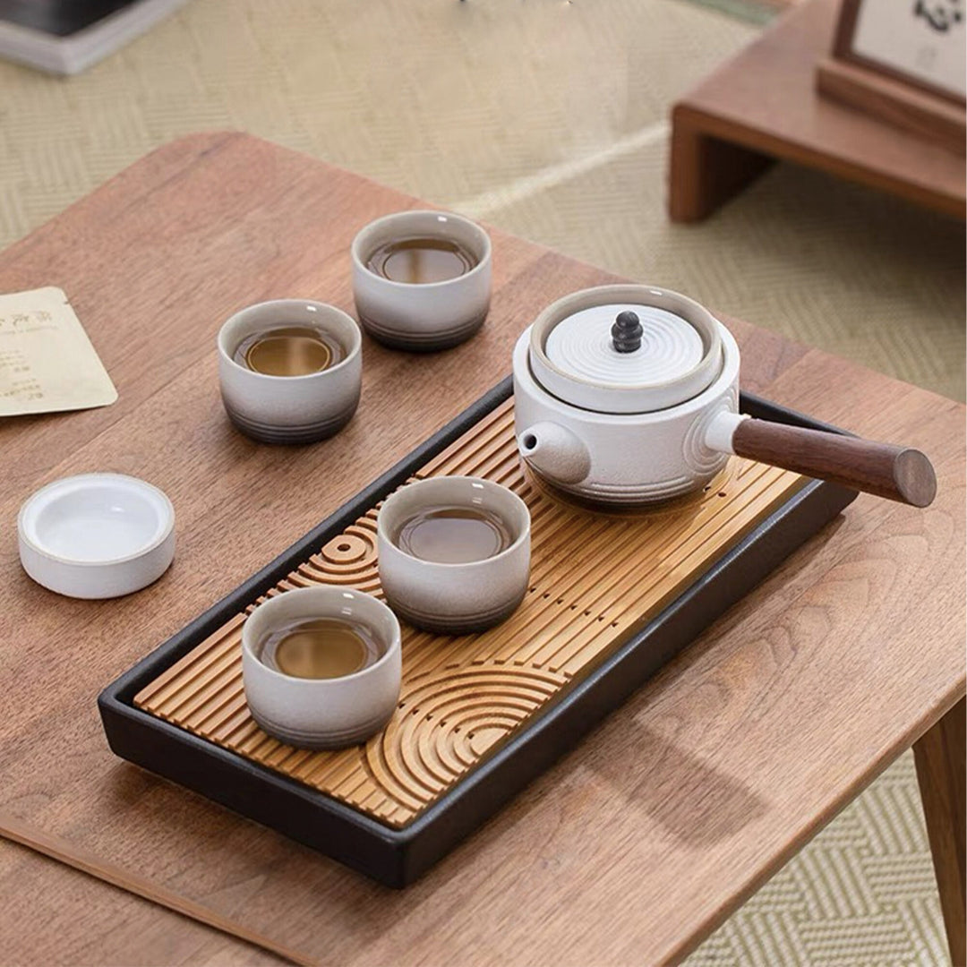 Personalized kungfu tea set with tray | 1 teapot, 4 cups set
