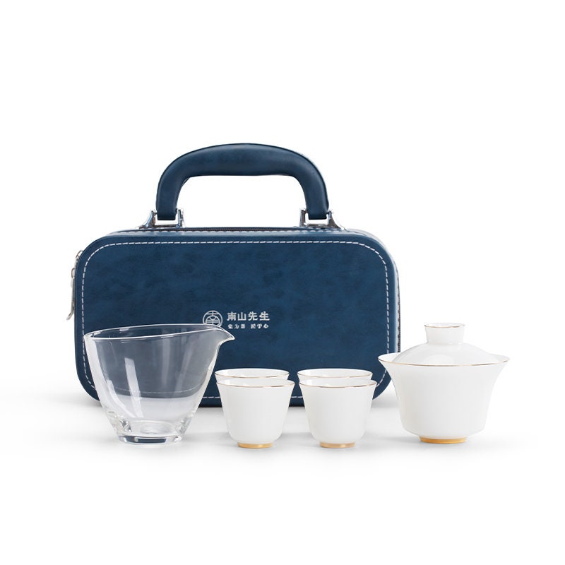 Personalized Travel Chinese gaiwan tea set  | 1 teapot, 4 cups - Teaware Space