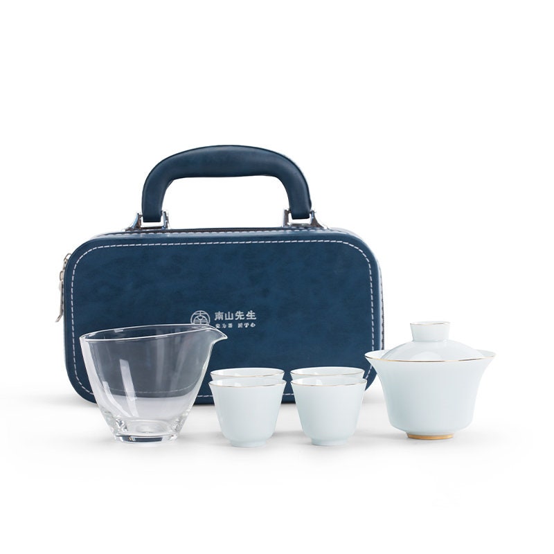 Personalized Travel Chinese gaiwan tea set  | 1 teapot, 4 cups - Teaware Space