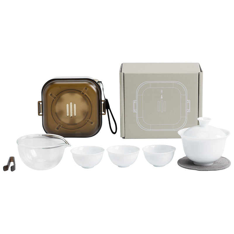 Cozy Corner - Unique design Gaiwan tea set with case