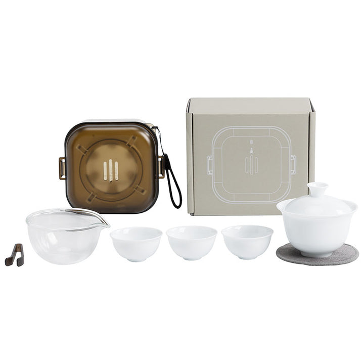 Cozy Corner - Unique design Gaiwan tea set with case