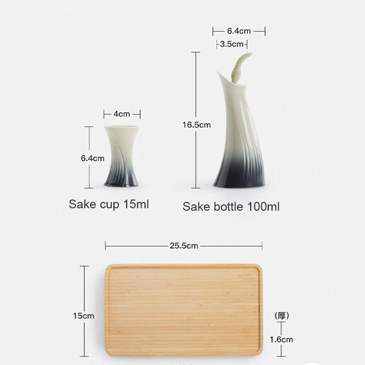 The Dance of Obsession - Handmade ceramic sake set
