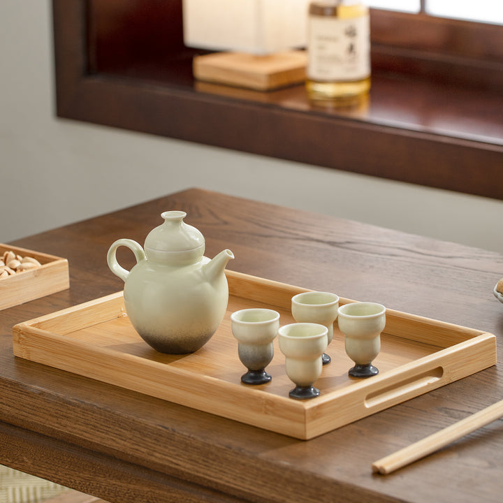 A Sip of Simple Pleasures - Personalized green sake set