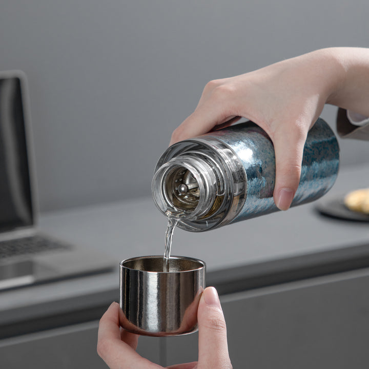 Asterism- 14 oz Titanium double decker insulated thermos