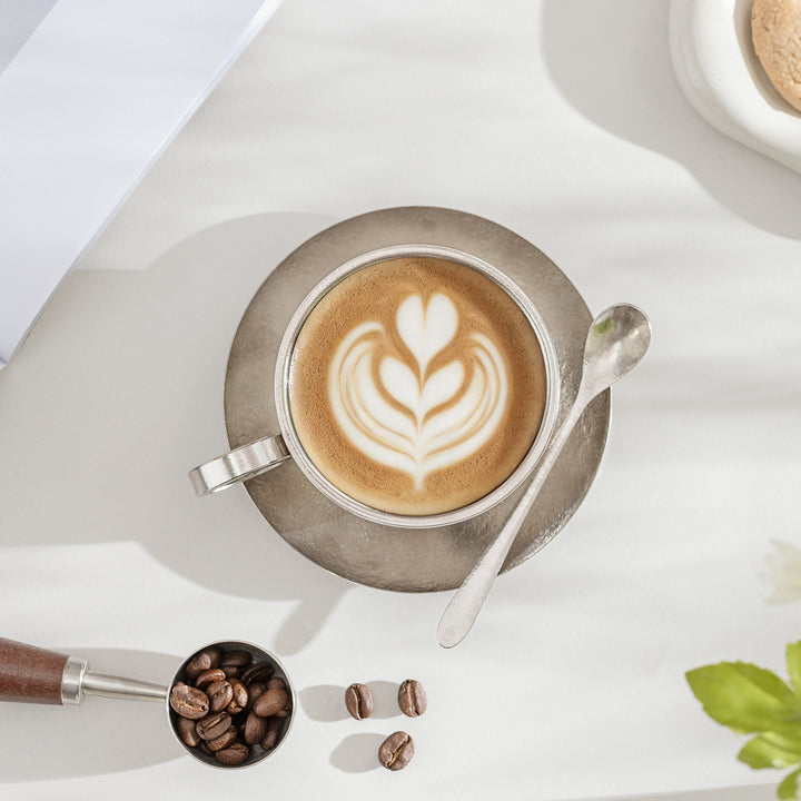 Tasse à café expresso confortable en céramique personnalisée | tasse à thé avec soucoupe