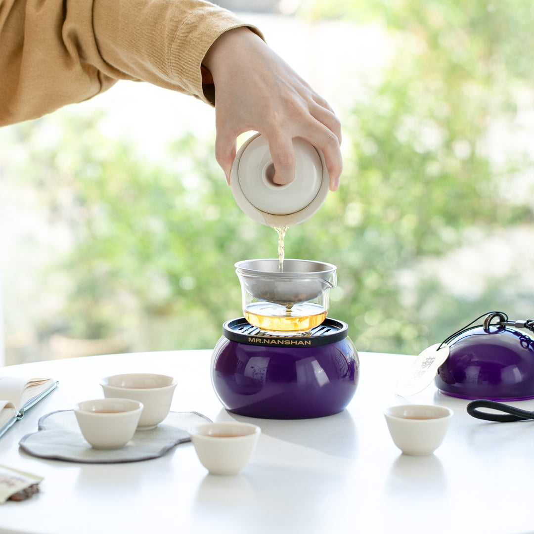 Gourd Box - Purple travel gongfu tea set for camping