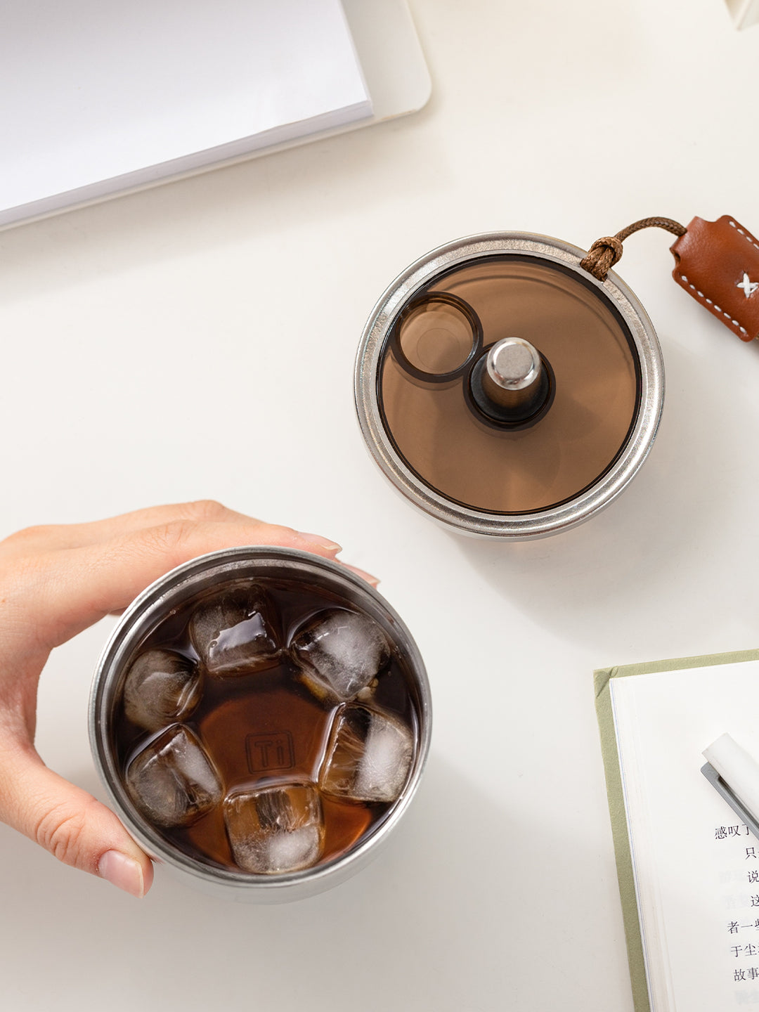 Wildview - 15 oz Titanium water bottle with straw