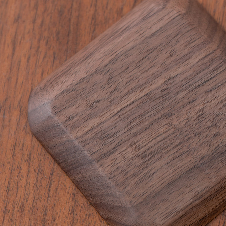 Round the Moon - Titanium wood coaster set of 6 with holder