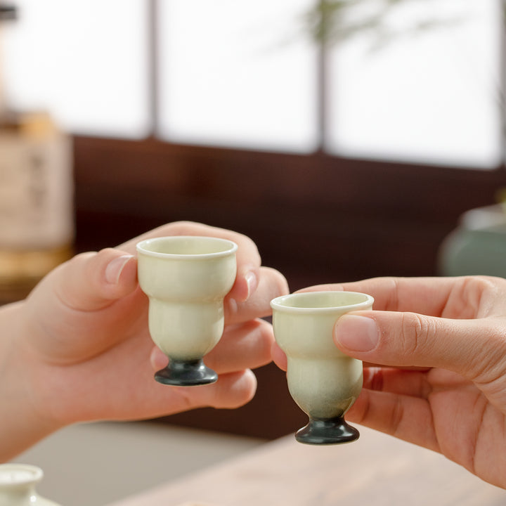 A Sip of Simple Pleasures - Personalized green sake set