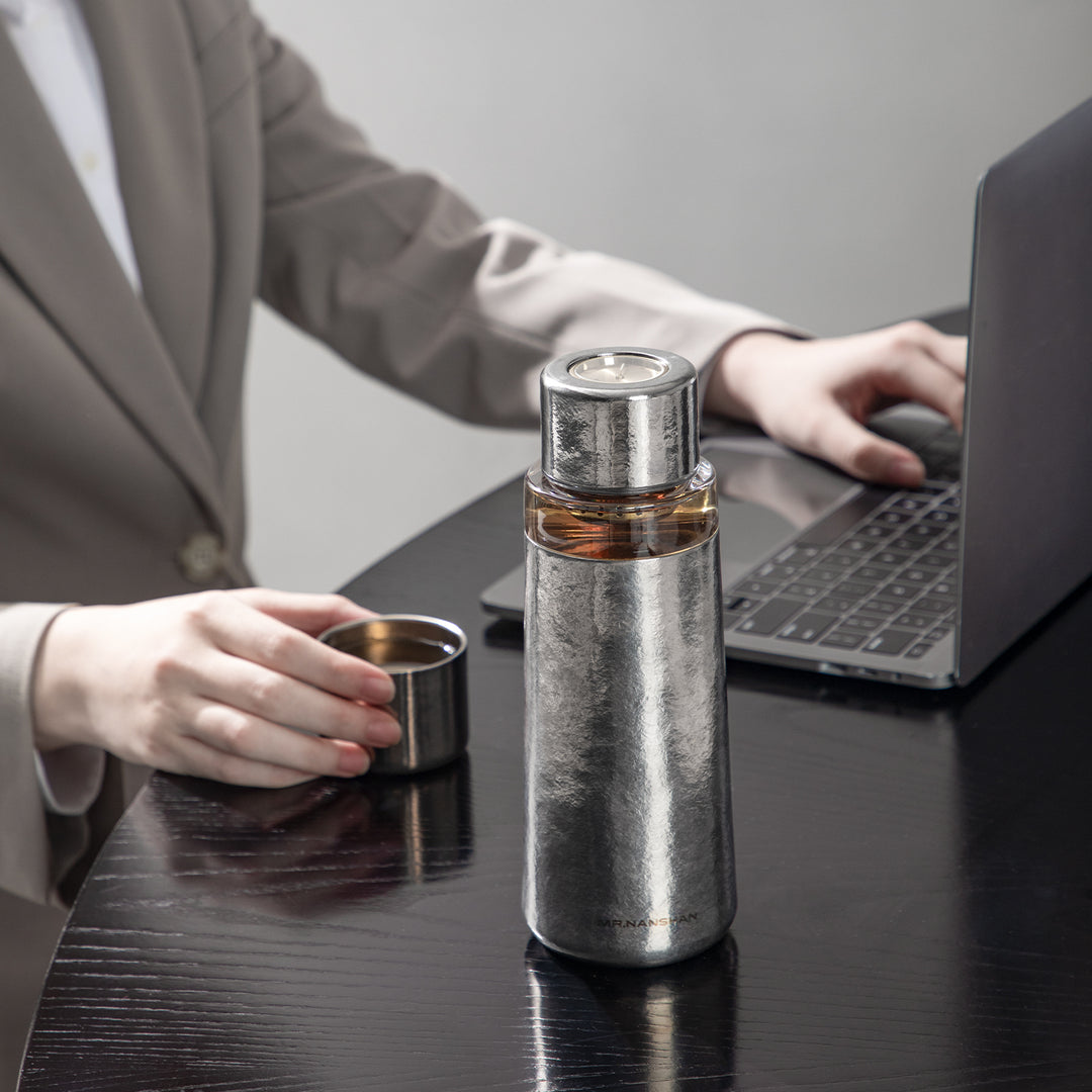 Asterism- 14 oz Titanium double decker insulated thermos