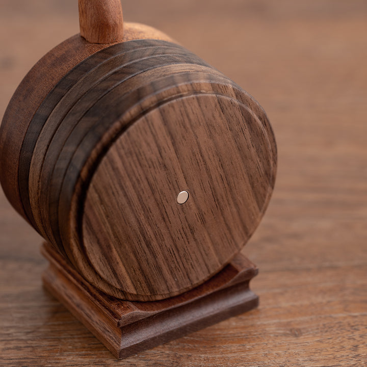 Lute Melody - Unique Pipa shape wooden coaster set of 6 - Teaware Space