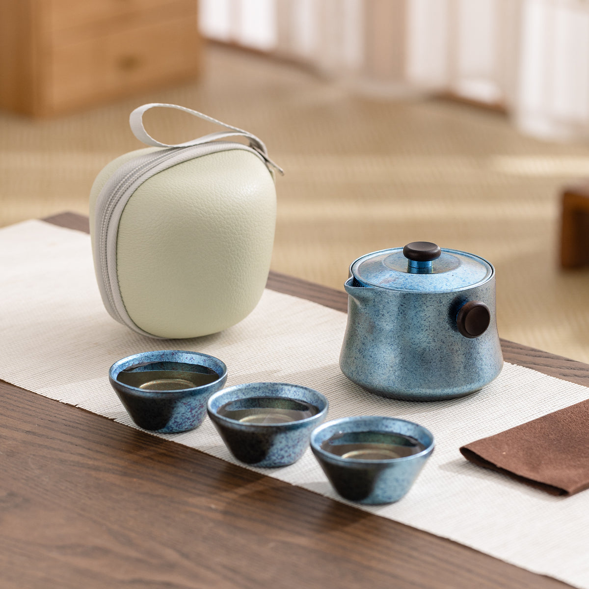 Lucid Star  - Personalized Titanium travel tea set for two - Teaware Space