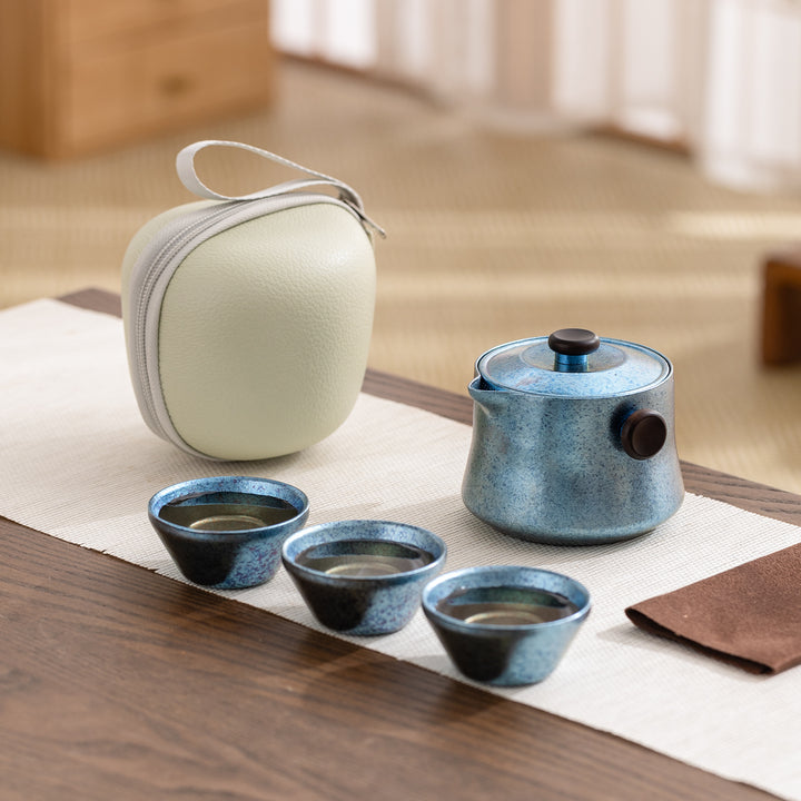 Lucid Star  - Personalized Titanium travel tea set for two