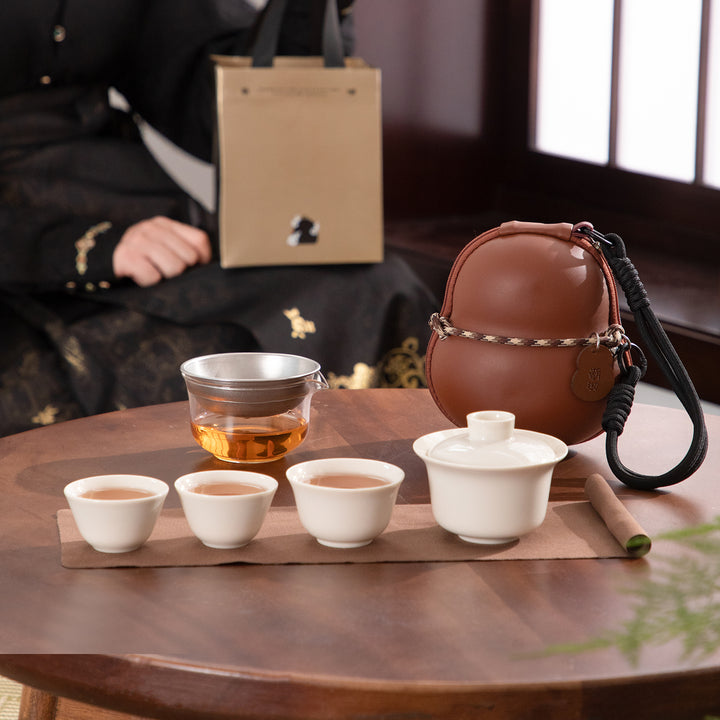 Gourd Box - Custom travel Gaiwan set for camping