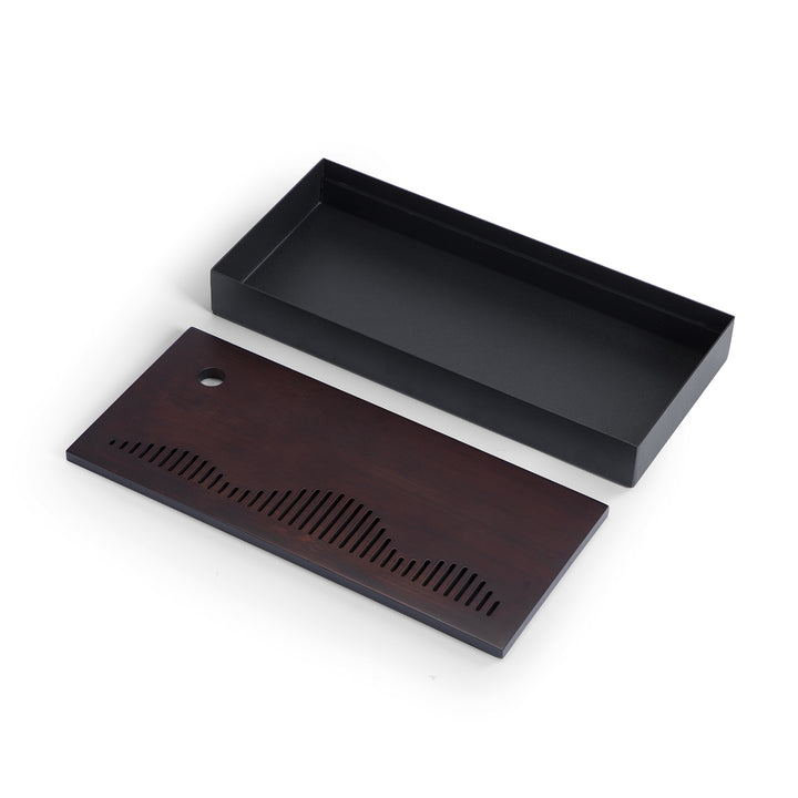 Silent Hill – Bamboo & Metal Tea Tray with Drain