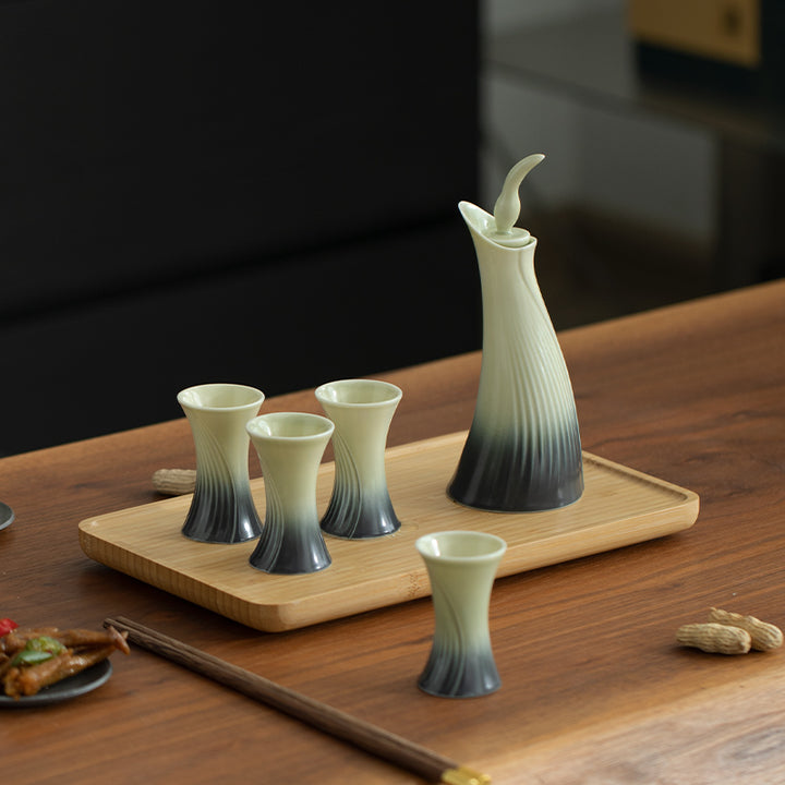 The Dance of Obsession - Handmade ceramic sake set