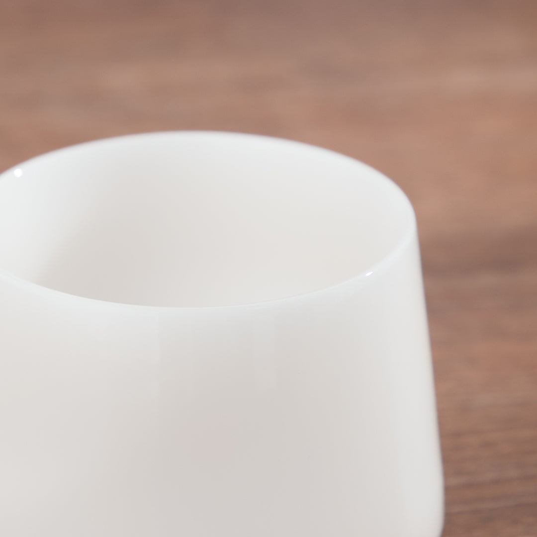 Alkiad - White latte mug with saucer set