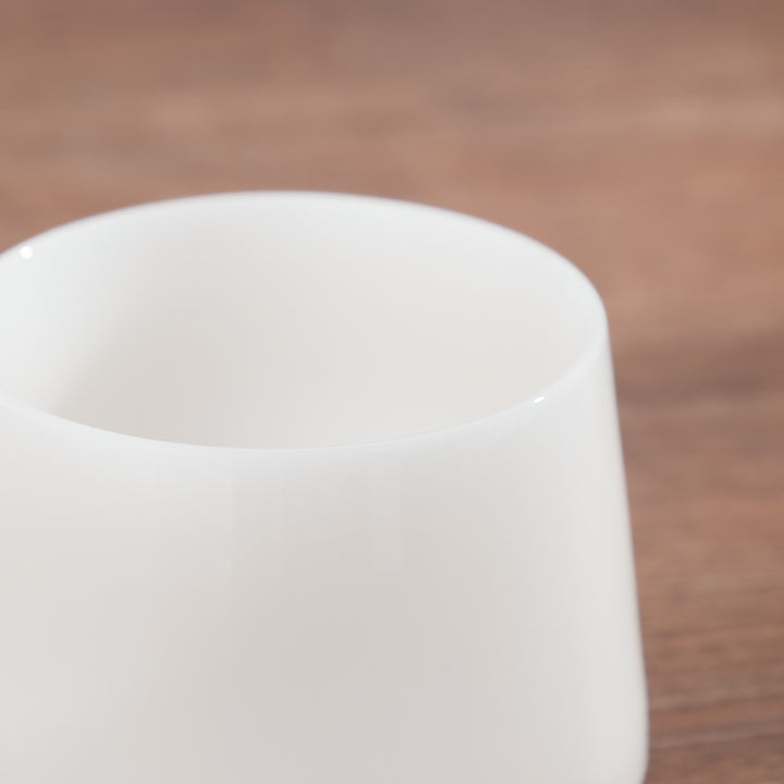 Alkiad - White latte mug with saucer set