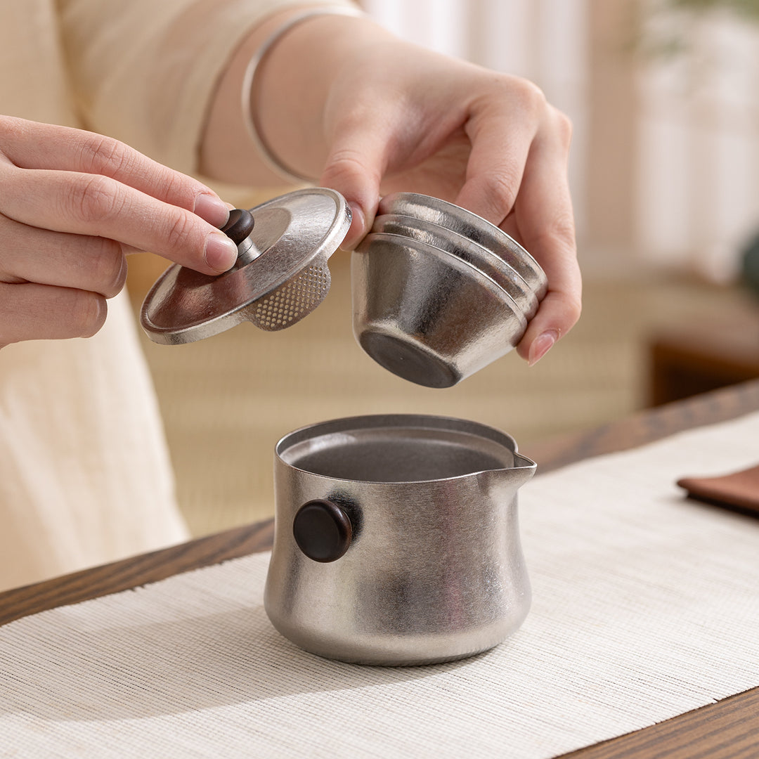 Lucid Star  - Personalized Titanium travel tea set for two - Teaware Space
