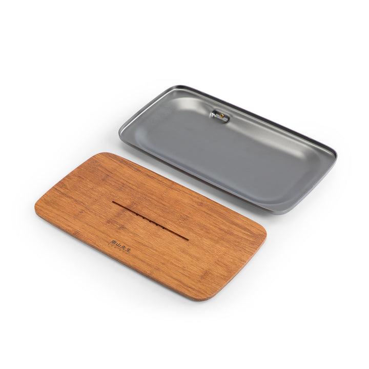 Returning to Seclusion - Personalized Bamboo tea tray with drainer