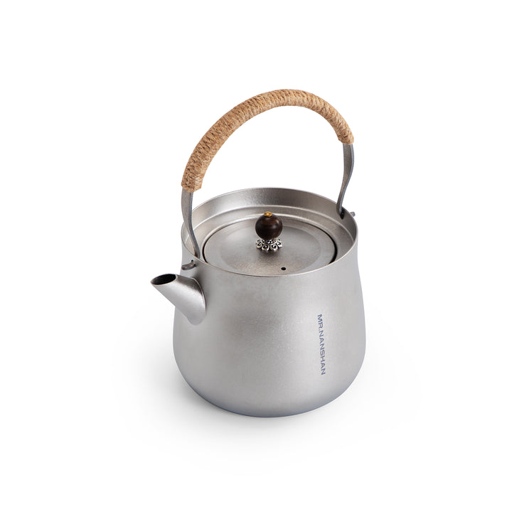 Right moment - Pure Titanium teapot with top handle