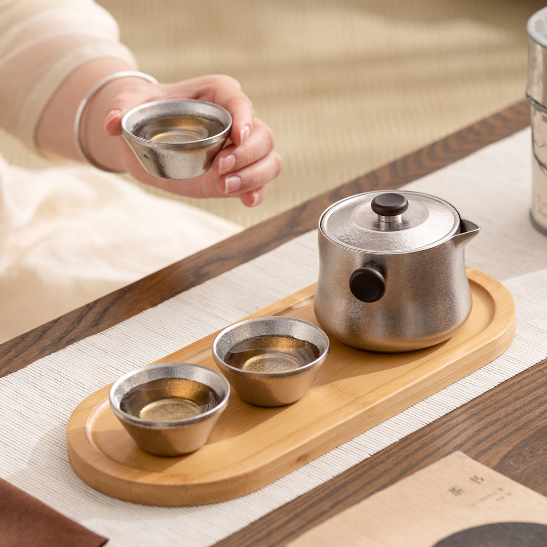 Lucid Star  - Personalized Titanium travel tea set for two - Teaware Space