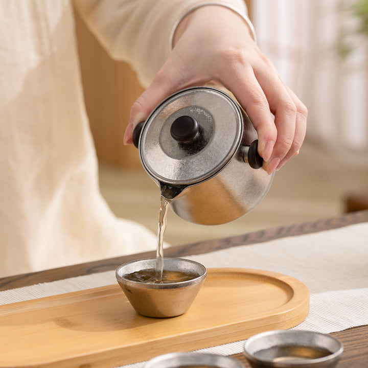 Lucid Star  - Personalized Titanium travel tea set for two - Teaware Space
