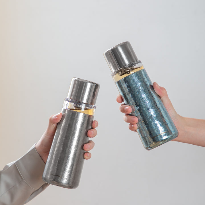 Asterism- 14 oz Titanium double decker insulated thermos