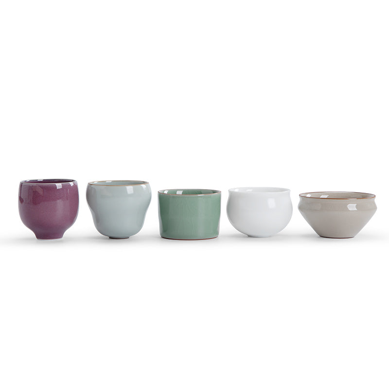 Five Famous Kilns | Handmade tea cups set for gift - Teaware Space
