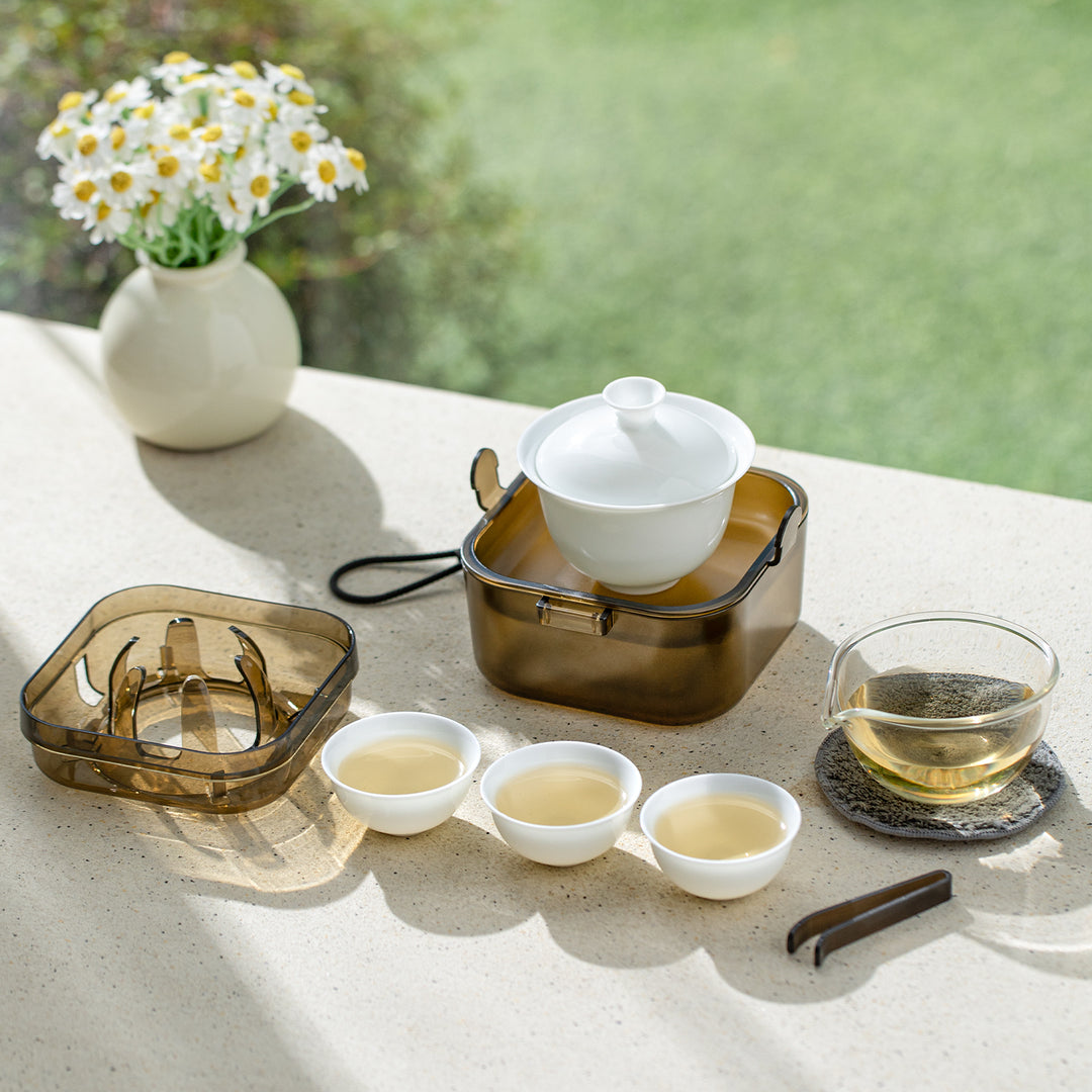 Cozy Corner - Unique design Gaiwan tea set with case