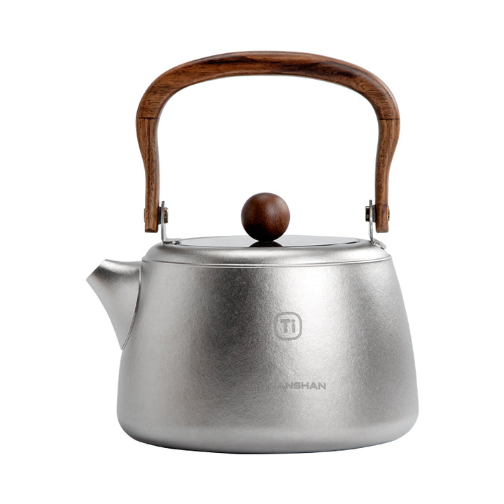 Free Soul - Titanium stovetop kettle with wooden holder - Teaware Space