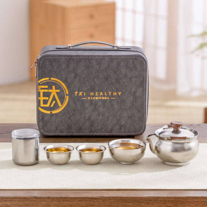 Ti Simple - Titanium travel teapot set for camping