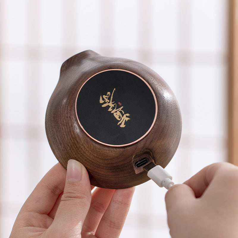 Personalized Smart walnut wood tea ruler set | digital tea scaler | electric coffee scale