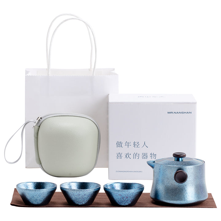 Lucid Star  - Personalized Titanium travel tea set for two - Teaware Space