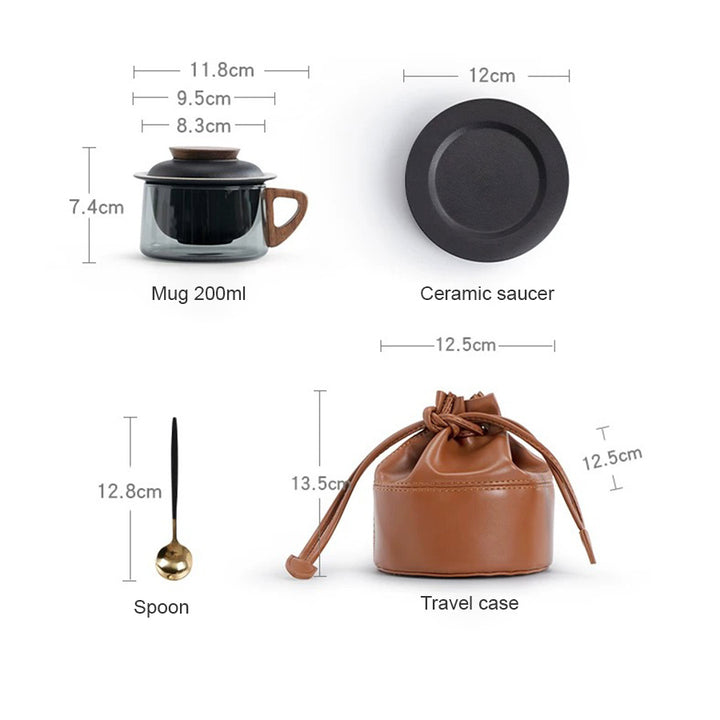 Soulmate - Personalized  6.8oz coffee/tea cup with infuser and sacuer set