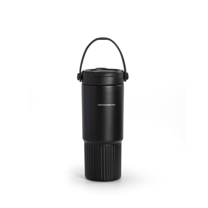 Black insulated tea thermal with handle 