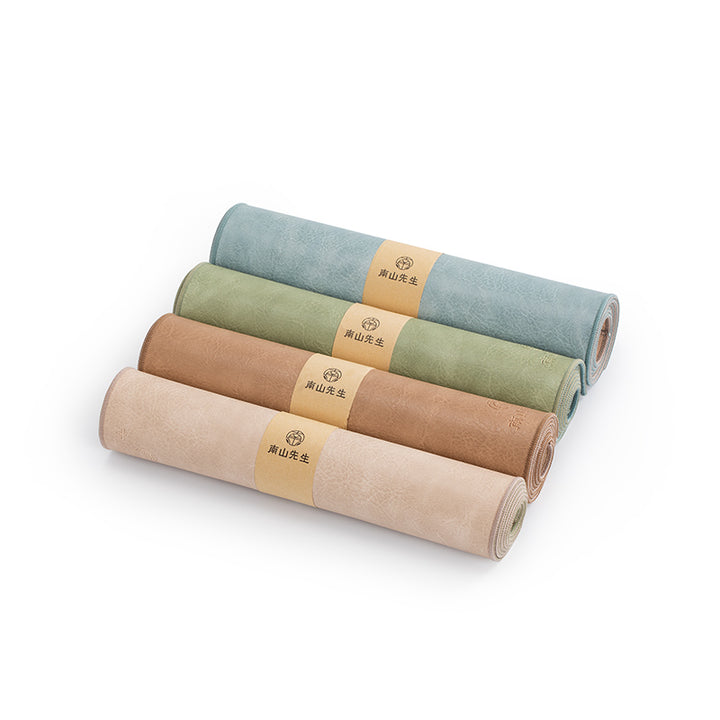 Chemin de table thé/café marron en cuir PU imperméable | Cadeau de pendaison de crémaillère