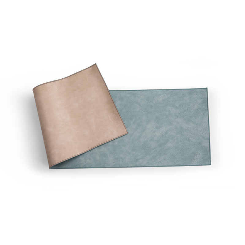 Chemin de table thé/café marron en cuir PU imperméable | Cadeau de pendaison de crémaillère