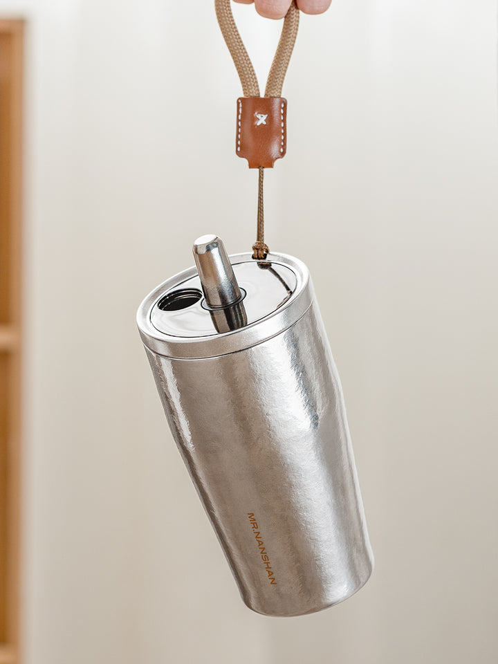 Wildview - 15 oz Titanium water bottle with straw