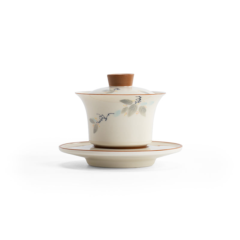 Classic Chinese hand-painted Sancai Gaiwan tea set - Teaware Space